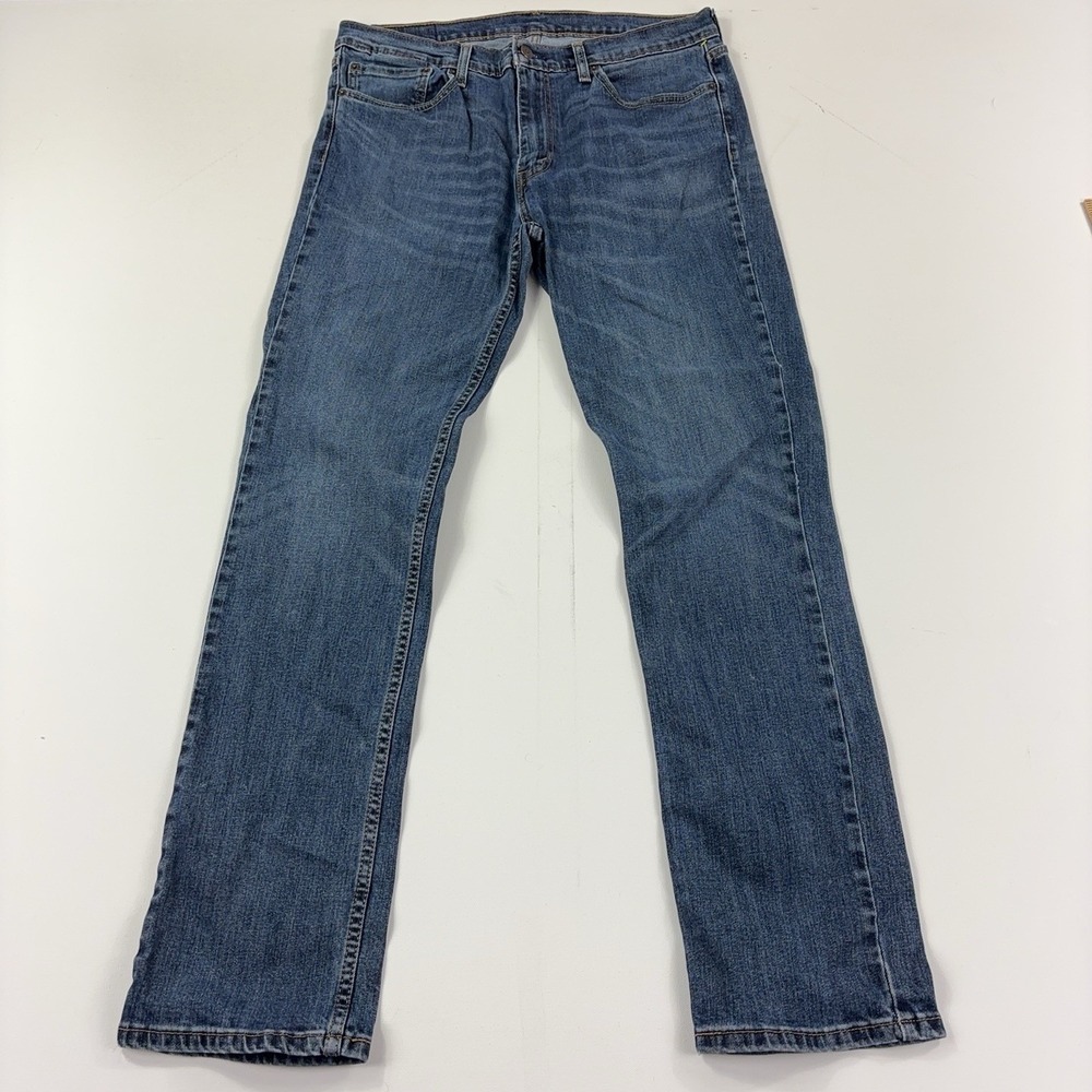 Levis 511 Jeans Mens 36x34 Blue Medium Wash Slim Fit Tapered Leg Denim Pants